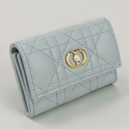 二手 Dior 双折钱包 女士品牌 Dior Dior Jolie Glycine 钱包 蓝色钱包 USDCD106474011