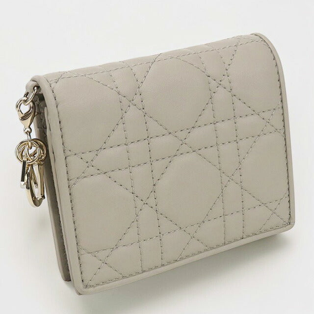 中古 ディオール 二折財布 レディース ブランド Dior レディディオール ガーデニア ウォレット ベージュ 財布 USDCD106477011