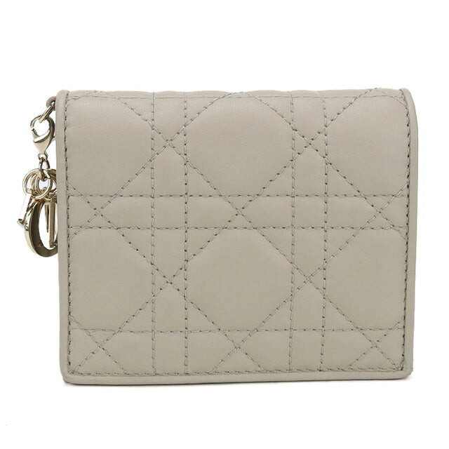 中古 ディオール 二折財布 レディース ブランド Dior レディディオール ガーデニア ウォレット ベージュ 財布 USDCD106477011