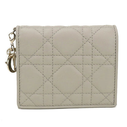 二手 Dior 双折钱包 女士品牌 Dior Lady Dior Gardenia 钱包 米色钱包 USDCD106477011