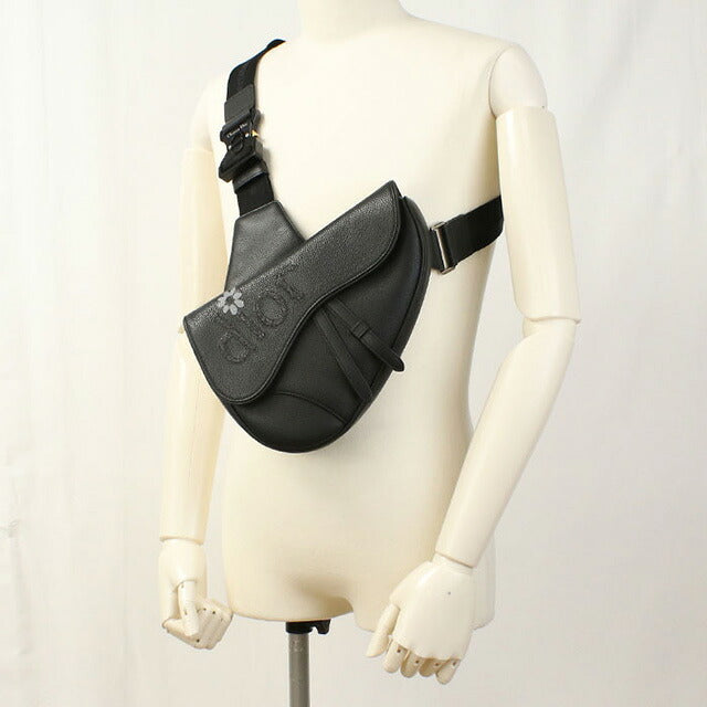 中古 ディオール ボディバッグ メンズ ブランド Dior サドル レザー