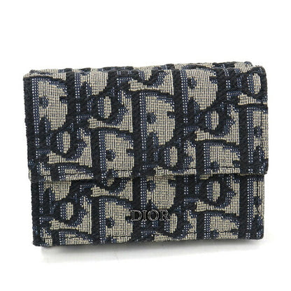 二手 Dior Trifold 钱包 女士品牌 Dior Dior Oblique Trifold 钱包 海军蓝钱包 USDCD106627011