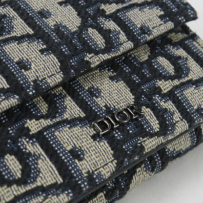 二手 Dior Trifold 钱包 女士品牌 Dior Dior Oblique Trifold 钱包 海军蓝钱包 USDCD106627011