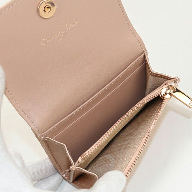 二手 Dior 双折钱包 女士品牌 Dior Dior Caro Glycine 钱包 粉色钱包 USDCD106628011