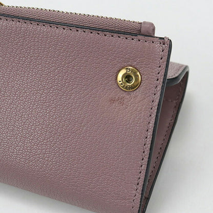 二手 Dior 三折钱包 女士品牌 Dior 马鞍莲花钱包 紫色钱包 USDCD106780011