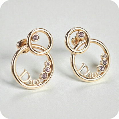 中古 ディオール ピアス レディース ブランド Dior ラインストーン ゴールド アクセサリー USDCD107154011