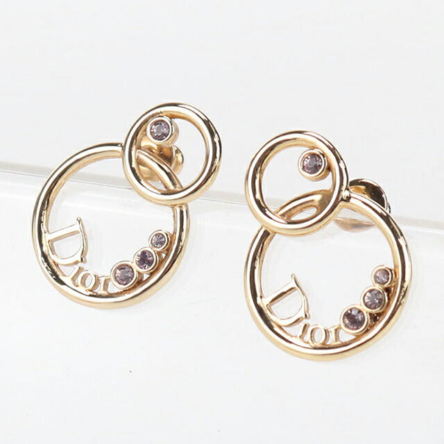 中古 ディオール ピアス レディース ブランド Dior ラインストーン ゴールド アクセサリー USDCD107154011
