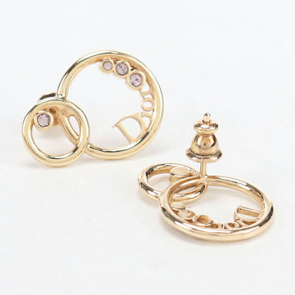中古 ディオール ピアス レディース ブランド Dior ラインストーン ゴールド アクセサリー USDCD107154011