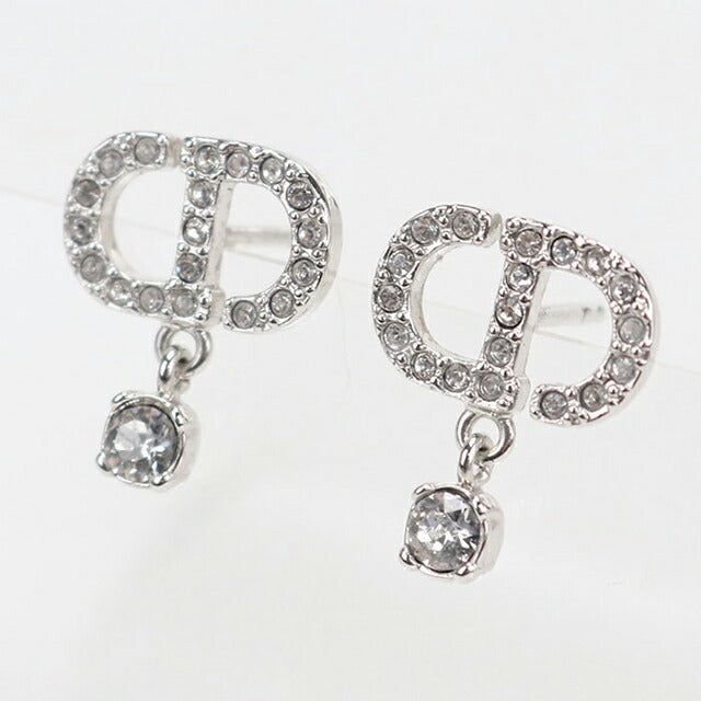 中古 ディオール ピアス レディース ブランド Dior プチCD シルバー
