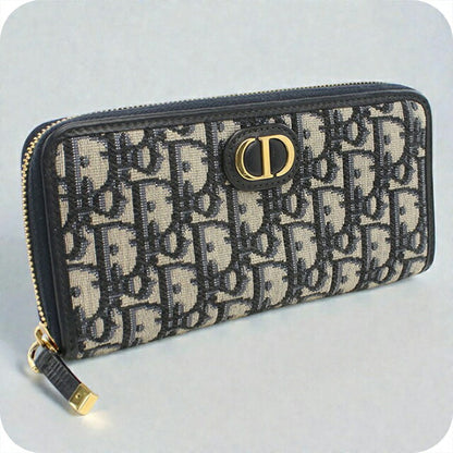 中古 ディオール 長財布ラウンドファスナー レディース ブランド Dior 30モンテーニュ ヴォワヤジュールロングウォレット S2094UTZQ_M928 USDCD107990011