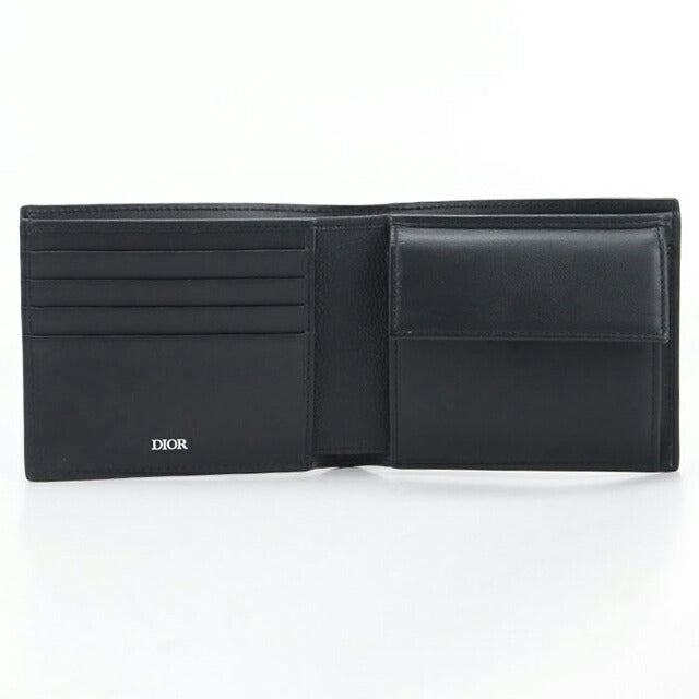 中古 ディオール 二つ折り財布 二折財布 メンズ ブランド Dior ディオール グラビティ ブラック 財布 USDCD108012011