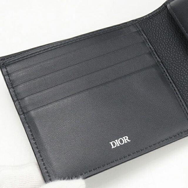中古 ディオール 二つ折り財布 二折財布 メンズ ブランド Dior ディオール グラビティ ブラック 財布 USDCD108012011