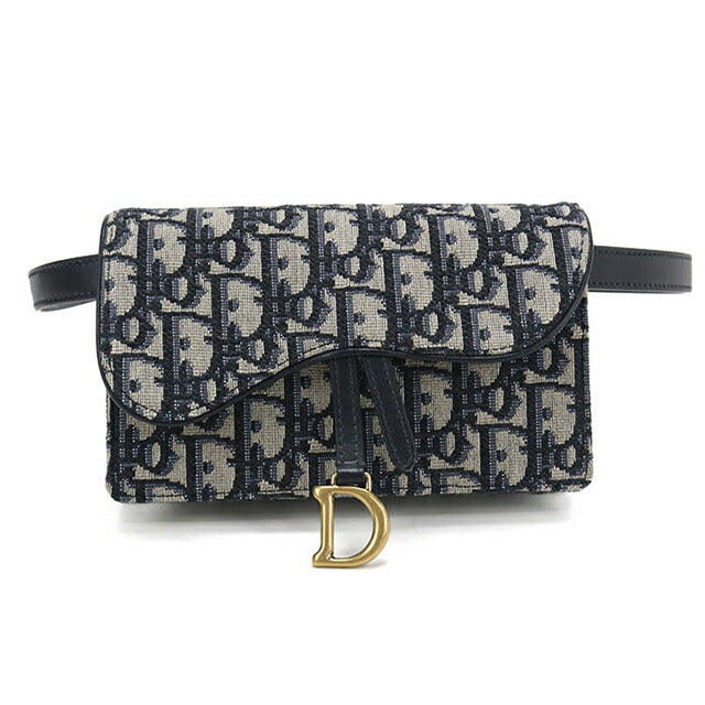 Used Dior body bag ladies brand Dior saddle belt pouch S5619CTZQ M928 navy USDCD108113011