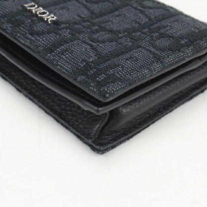 中古 ディオール 名刺入れ メンズ ブランド Dior ディオール オブリーク ビジネスカードホルダー ブラック 小物 USDCD108216011