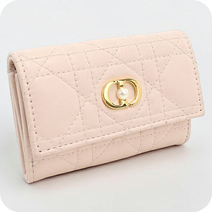 中古 ディオール 二つ折り財布 二折財布 レディース ブランド Dior ディオールジョリー グリシンウォレット ピンク 財布 USDCD108306011