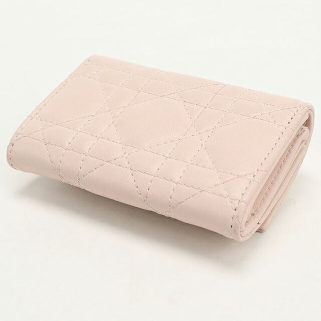 中古 ディオール 二つ折り財布 二折財布 レディース ブランド Dior ディオールジョリー グリシンウォレット ピンク 財布 USDCD108306011