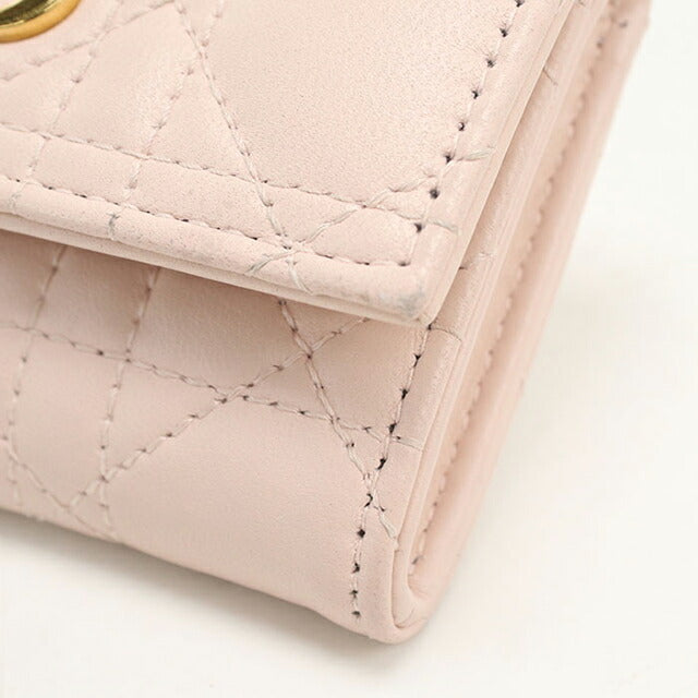 中古 ディオール 二つ折り財布 二折財布 レディース ブランド Dior ディオールジョリー グリシンウォレット ピンク 財布 USDCD108306011
