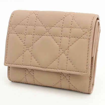 中古 ディオール 三つ折り財布 三折財布 レディース ブランド Dior ロータス ウォレット S0181ONMJ ベージュ USDCD109282011