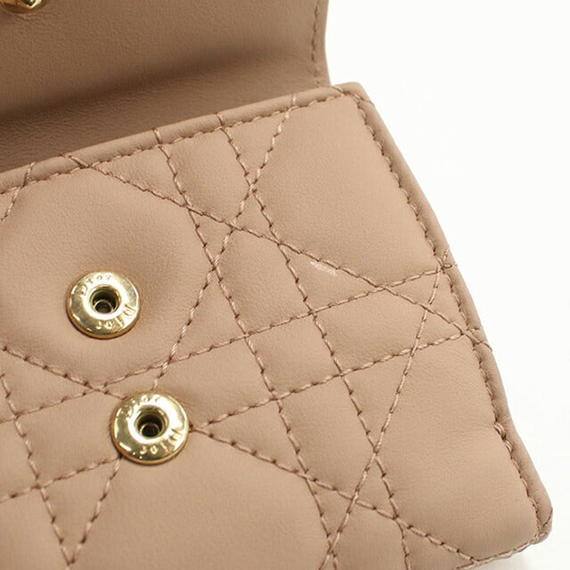 中古 ディオール 三つ折り財布 三折財布 レディース ブランド Dior ロータス ウォレット S0181ONMJ ベージュ USDCD109282011