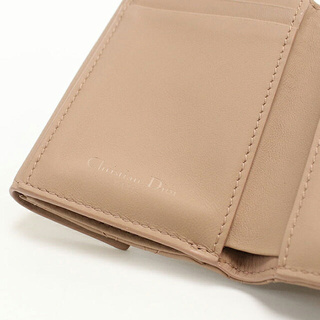 中古 ディオール 三つ折り財布 三折財布 レディース ブランド Dior ロータス ウォレット S0181ONMJ ベージュ USDCD109282011