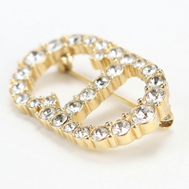 ゴールド アクセサリー　ブローチ　アナグラム　ディオール 中古 ディオール ブローチ レディース ブランド Dior クレール ディー