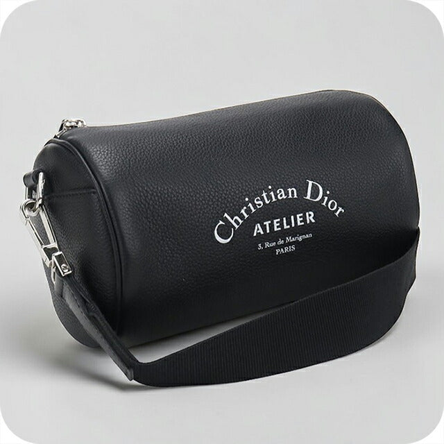 中古 ディオール ショルダーバッグ メンズ ブランド Dior アトリエ ローラー レザー ブラック USDCD110213011