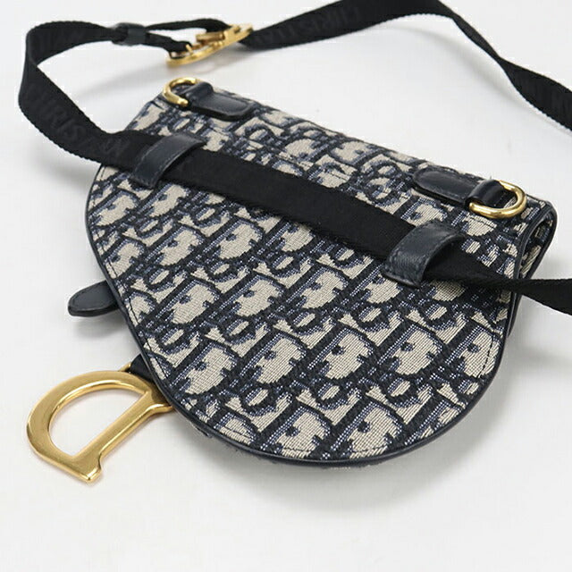 Used Dior shoulder bag ladies brand Dior saddle belt bag navy USDCD110218011