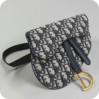 Used Dior shoulder bag ladies brand Dior saddle belt bag navy USDCD110218011