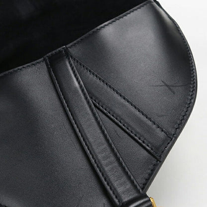 二手 Dior 身体包 女士品牌 Dior 马鞍皮带包 皮革 黑色 USDCD110222011