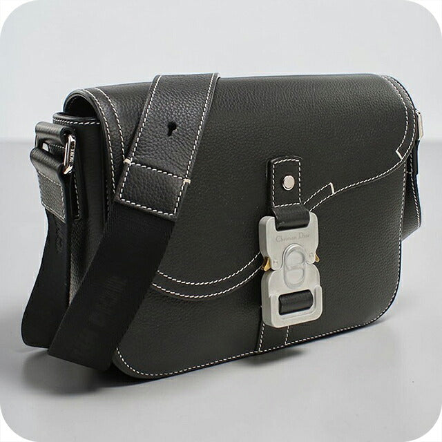 中古 ディオール 斜め掛け ショルダーバッグ メンズ ブランド Dior サドル メッセンジャーバッグスモール 1ADPO049YKK H00N ブラック USDCD110230011