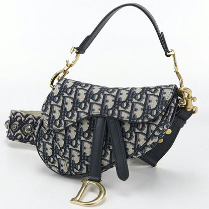 Used Dior shoulder bag ladies brand Dior saddle mini navy USDCD110231011