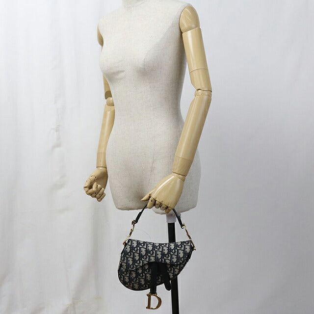 Used Dior shoulder bag ladies brand Dior saddle mini navy USDCD110231011