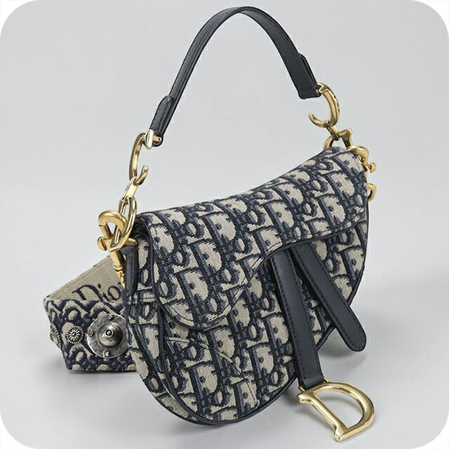 Used Dior shoulder bag ladies brand Dior saddle mini navy USDCD110231011