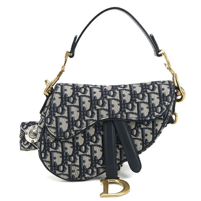 中古 ディオール ショルダーバッグ レディース ブランド Dior サドル ミニ ネイビー USDCD110232011
