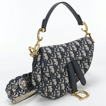 二手 Dior 单肩包 女士品牌 Dior 马鞍迷你 海军蓝 USDCD110232011