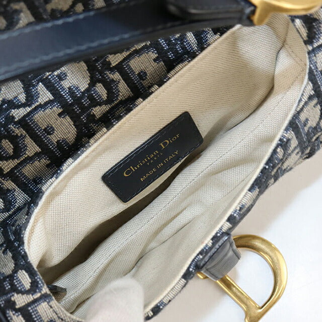二手 Dior 单肩包 女士品牌 Dior 马鞍迷你 海军蓝 USDCD110232011