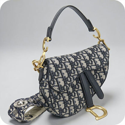 二手 Dior 单肩包 女士品牌 Dior 马鞍迷你 海军蓝 USDCD110232011