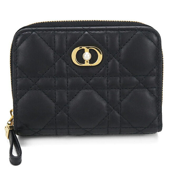 中古 ディオール 二つ折り財布 二折財布 レディース ブランド Dior ディオールジョリー スカーレットウォレット ブラック USDCD110554011