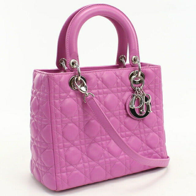 二手 Dior 手提包 女士品牌 Dior Lady Dior 2WAY 包 中号 紫色 USDCD111002011