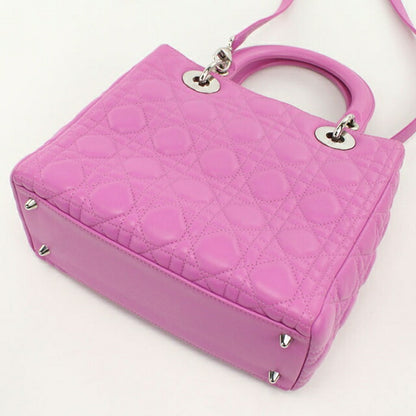 二手 Dior 手提包 女士品牌 Dior Lady Dior 2WAY 包 中号 紫色 USDCD111002011