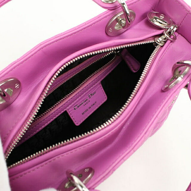 二手 Dior 手提包 女士品牌 Dior Lady Dior 2WAY 包 中号 紫色 USDCD111002011