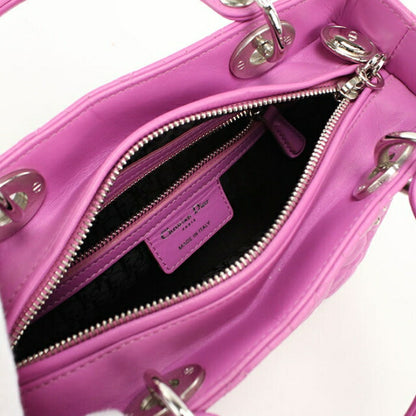 二手 Dior 手提包 女士品牌 Dior Lady Dior 2WAY 包 中号 紫色 USDCD111002011