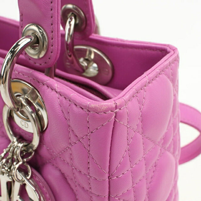 二手 Dior 手提包 女士品牌 Dior Lady Dior 2WAY 包 中号 紫色 USDCD111002011