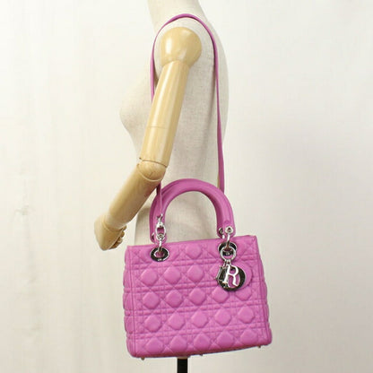 二手 Dior 手提包 女士品牌 Dior Lady Dior 2WAY 包 中号 紫色 USDCD111002011