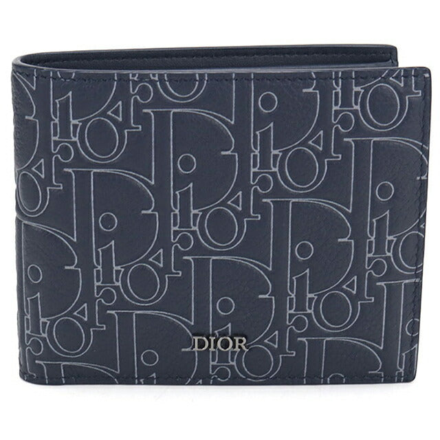 ゆ*ゆ様 Dior 二つ折り財布 ブラック グレー 中古 ディオール 二つ折り財布 二折財布 メンズ ブランド Dior