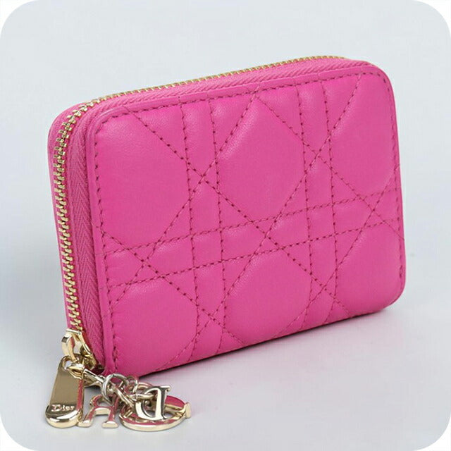 中古 ディオール 小銭入れ レディース ブランド Dior レディディオール コインケース ピンク USDCD111293011