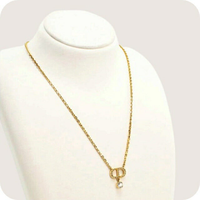 中古 ディオール ネックレス レディース ブランド Dior プチ CD N2890WOMCY_D03S ゴールド アクセサリー USDCD111331011