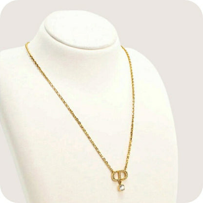中古 ディオール ネックレス レディース ブランド Dior プチ CD N2890WOMCY_D03S ゴールド アクセサリー USDCD111331011