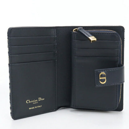 中古 ディオール 二つ折り財布 二折財布 レディース ブランド Dior ３０ モンテーニュ ディタニー　ウォレット ネイビー USDCD111537011