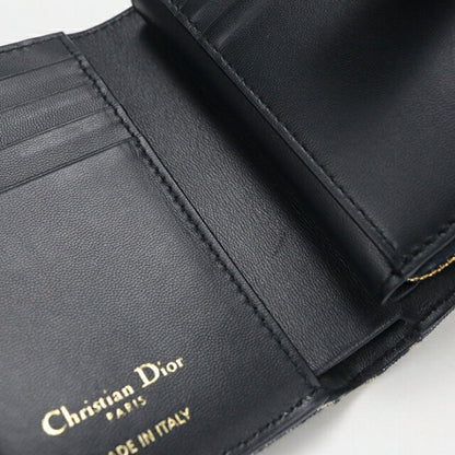 中古 ディオール 二つ折り財布 二折財布 レディース ブランド Dior ３０ モンテーニュ ディタニー　ウォレット ネイビー USDCD111537011